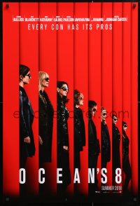 5g818 OCEAN'S 8 teaser DS 1sh 2018 Bullock, Blanchett, Hathaway, Kaling, Paulson, Rihanna, Damon!