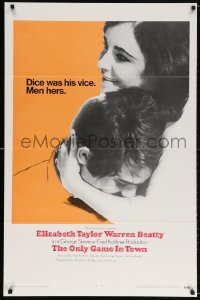 5g823 ONLY GAME IN TOWN int'l 1sh 1969 Elizabeth Taylor & Warren Beatty are in love in Las Vegas!