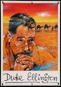 5g108 DUKE ELLINGTON commercial Polish 27x39 1980s cool artwork of jazz great by Rafal Olbinski!