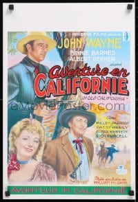 5g039 IN OLD CALIFORNIA 14x21 REPRO poster 1980s big John Wayne, Binnie Barnes, Dekker, Parrish!