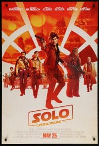 5g897 SOLO advance DS 1sh 2018 A Star Wars Story, Ron Howard, Ehrenreich, top cast, Chewbacca!