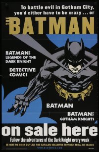 5g310 BATMAN 22x34 special poster 2001 cool art of the legendary Caped Crusader with claws out!