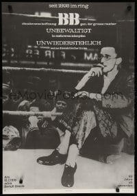 5g244 BERTOLT BRECHT 22x32 East German stage poster 1980 cool image of him smoking cigar!