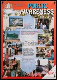 5g317 BOTSWANA'S STRATEGY FOR PUBLIC AWARENESS 17x23 Botswanan special poster 2000s images!
