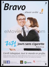 5g321 BRAVO D'AVOIR ARRETE 7071 jours style 17x23 Luxembourg special poster 2000s happy people!