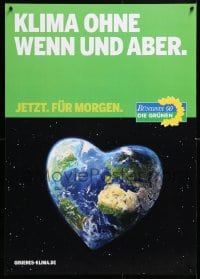 5g329 BUNDNIS 90 DIE GRUNEN heart Earth style 23x33 German special poster 2000s political!