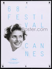 5g176 CANNES FILM FESTIVAL 2015 24x31 French film festival poster 2015 Ingrid Bergman by Seymour!