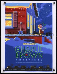 5g018 CHARLIE BROWN CHRISTMAS 18x24 art print 2012 Dark Mansions, art by Laurent Durieux!