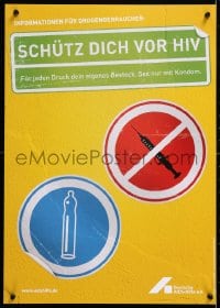 5g369 DEUTSCHE AIDS-HILFE Schutz Dich vor HIV style 17x23 German special poster 2000s HIV/AIDS!