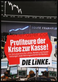 5g377 DIE LINKE Profiteure style 23x33 German special poster 2000s democratic socialist party promo!