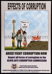 5g380 EFFECTS OF CORRUPTION 17x23 Kenyan special poster 2000s fight it now, there is no cable!