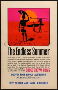 5g386 ENDLESS SUMMER 11x17 special poster 1965 Bruce Brown, John Van Hamersveld art, predates 1sh!