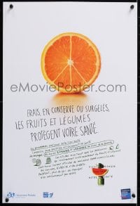 5g396 FRAIS, EN CONSERVE OU SURGELES 16x23 French special poster 2000s sliced orange, watermelon!