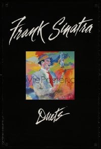 5g119 FRANK SINATRA 2-sided 20x30 music poster 1993 art over black background by Neiman, Duets!