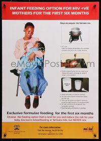 5g413 INFANT FEEDING OPTION FOR HIV MOTHERS 17x23 Kenyan special poster 2000s safely feeding babies!