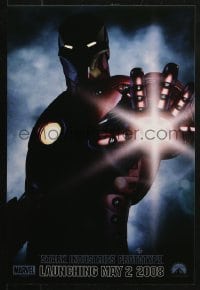5g032 IRON MAN teaser mini poster 2008 Robert Downey Jr. is Iron Man, cool image of suit!