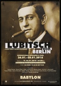 5g189 LUBITSCH FROM BERLIN 23x33 German film festival poster 2018 Ernst Lubitsch smoking cigar!