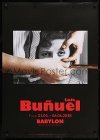 5g190 LUIS BUNUEL 23x33 German film festival poster 2018 classic disturbing image, Un Chien Andalou!