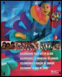 5g442 PAN AMERICAN HEALTH ORGANIZATION 24x30 special poster 2000s people and kids celebrating!