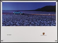 5g048 PORSCHE 30x40 German advertising poster 1990s great image of the 911 Cabriolet!