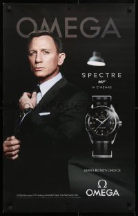 5g050 SPECTRE 21x33 advertising poster 2015 Daniel Craig as James Bond 007 in tuxedo, Omega tie-in