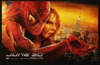 5g471 SPIDER-MAN 2 11x17 special poster 2004 3D Tobey Maguire in the title role over city!
