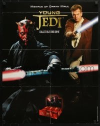 5g054 YOUNG JEDI 22x28 advertising poster 1999 Darth Maul and Obi Wan with lightsabers!