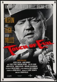 5g944 TOUCH OF EVIL 1sh R1998 Charlton Heston, Janet Leigh, image of Orson Welles!
