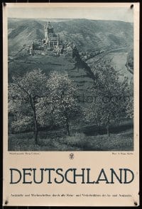 5g071 DEUTSCHLAND Cochem Castle 20x29 German travel poster 1930s great images from Germany!