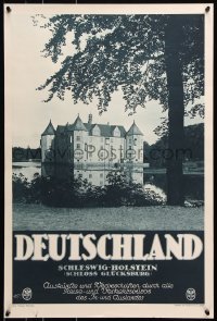 5g072 DEUTSCHLAND Glucksburg Castle 20x29 German travel poster 1930s great images from Germany!