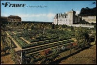 5g076 FRANCE Chateaux de la Loire gardens style 16x24 French travel poster 1972 great images!