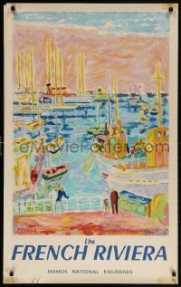 5g079 FRENCH NATIONAL RAILROADS 24x39 French travel poster 1953 French Riviera by Jean Cavailles!