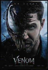 5g958 VENOM teaser DS 1sh 2018 Marvel Comics, Tom Hardy in title role transforming, RealD/IMAX!