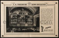 5g011 U.S. TREASURY NEWS BULLETIN 15x19 WWII war poster 1940s image of the mural on display!