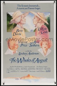 5g970 WHALES OF AUGUST 1sh 1987 c/u of elderly Bette Davis & Lillian Gish by Philip Castle!