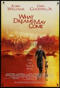 5g971 WHAT DREAMS MAY COME advance DS 1sh 1998 great image of Robin Williams in the afterlife!