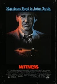 5g978 WITNESS 1sh 1985 big city cop Harrison Ford in Amish country, directed by Peter Weir!