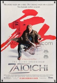 5g997 ZATOICHI DS 1sh 2004 great image of Beat Takeshi Kitano wielding his sword!