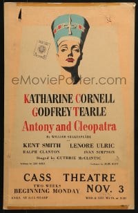 5h490 ANTONY & CLEOPATRA stage play WC 1947 art of Katharine Cornell, William Shakespeare