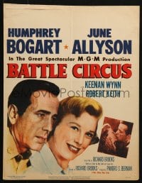 5h024 BATTLE CIRCUS WC 1953 great close up of Humphrey Bogart & pretty June Allyson!