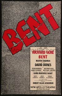 5h493 BENT stage play WC 1980s Richard Gere, after it moved to the New Apollo Theatre!