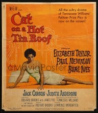 5h050 CAT ON A HOT TIN ROOF WC 1958 classic artwork of Elizabeth Taylor as Maggie the Cat!