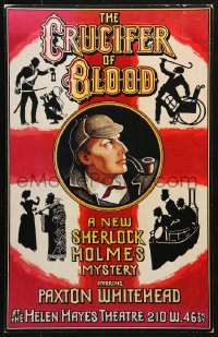 5h500 CRUCIFER OF BLOOD stage play WC 1978 cool art of detective Sherlock Holmes by Van Nutt!