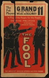 5h505 FOOL stage play WC 1922 Christmas family melodrama, cool art!