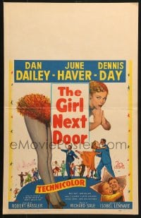 5h147 GIRL NEXT DOOR WC 1953 sexiest full-length June Haver + Dan Dailey & Dennis Day!