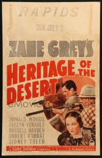 5h194 HERITAGE OF THE DESERT WC 1939 Zane Grey, Donald Woods, Evelyn Venable, Russell Hayden