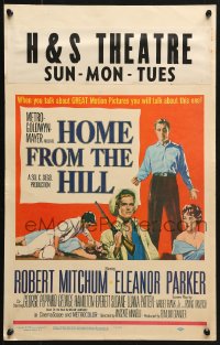 5h203 HOME FROM THE HILL WC 1960 art of Robert Mitchum, Eleanor Parker & George Peppard!
