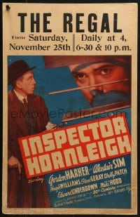 5h239 INSPECTOR HORNLEIGH WC 1939 Gordon Harker and Alistair Sim solve English crime, ultra-rare!