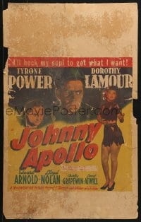 5h256 JOHNNY APOLLO WC 1940 Tyrone Power will hock his soul to get sexy Dorothy Lamour!