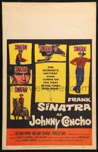 5h258 JOHNNY CONCHO WC 1956 cowboy Frank Sinatra turns on the heat in his first western!